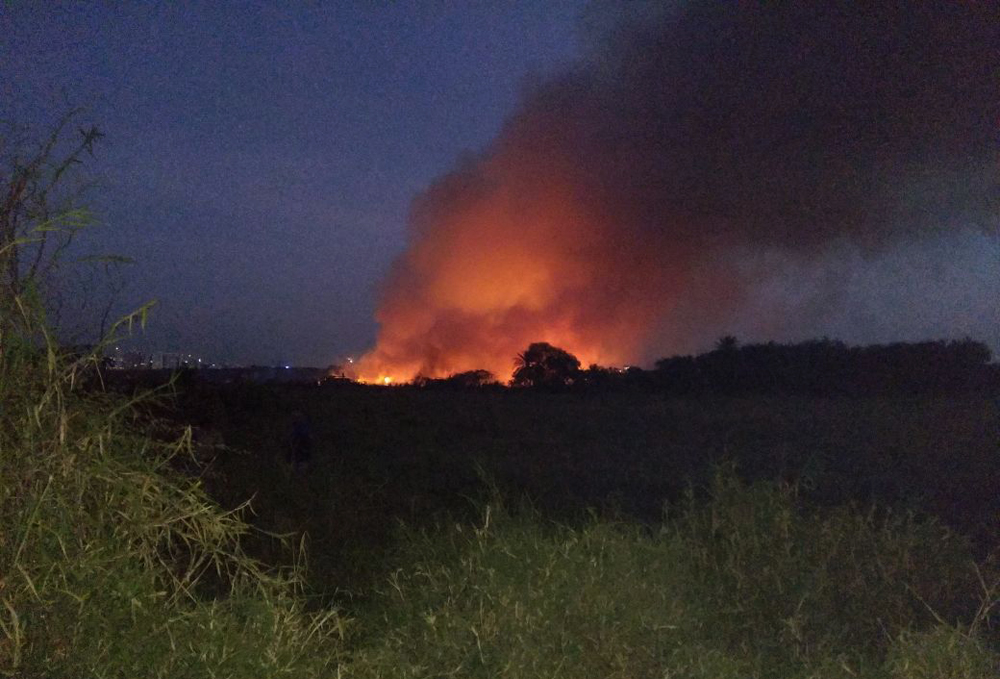 ಬೆಳ್ಳಂದೂರು ಕೆರೆಯಲ್ಲಿ ಮತ್ತೆ ಬೆಂಕಿ